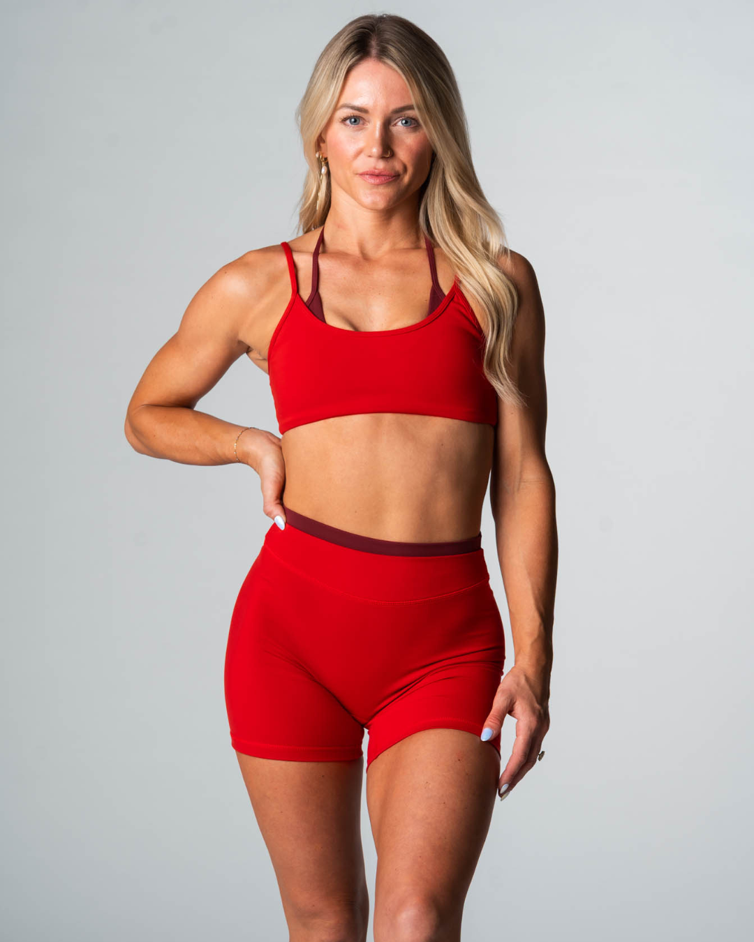 Layered Waist Midi Shorts