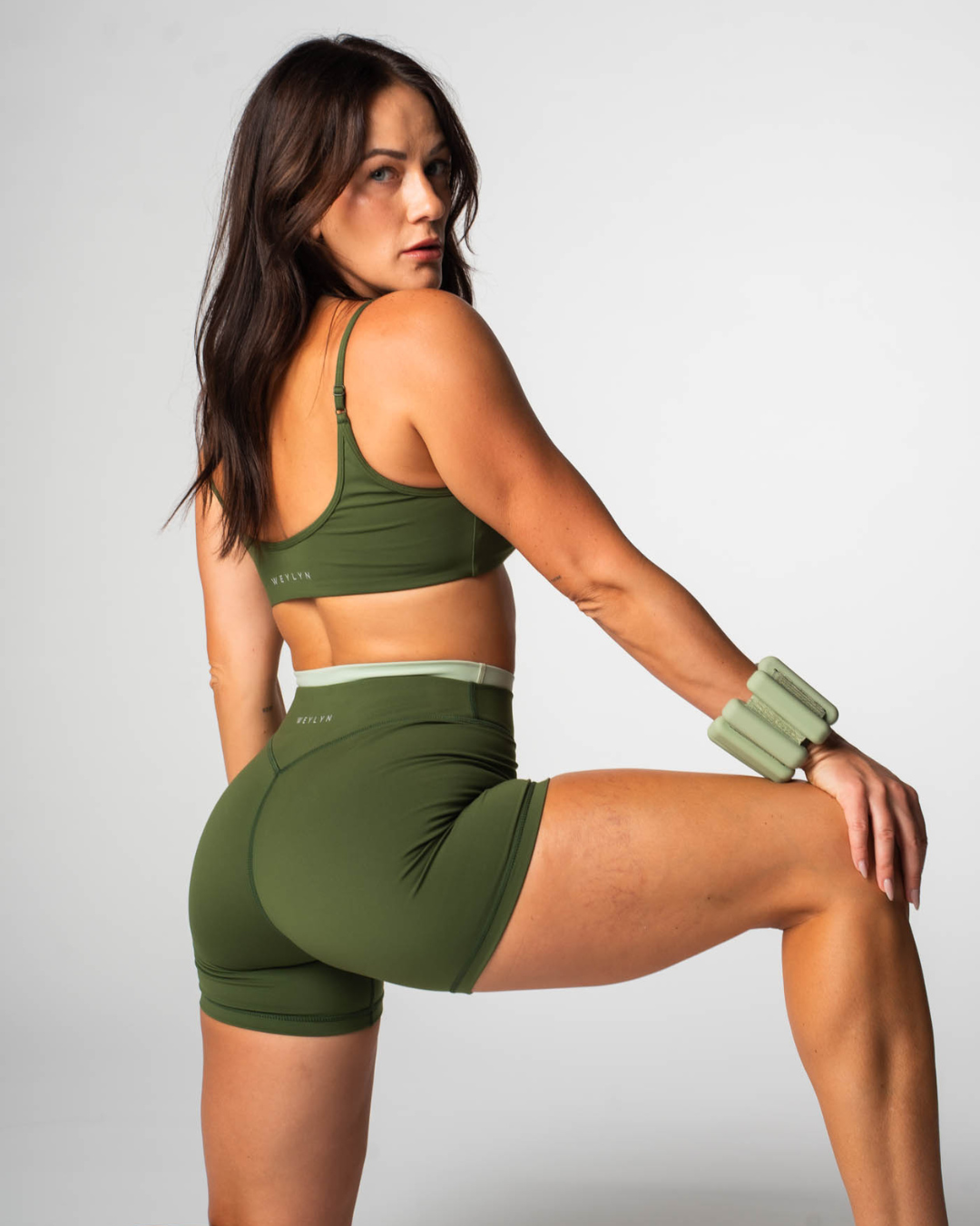 Layered Waist Midi Shorts